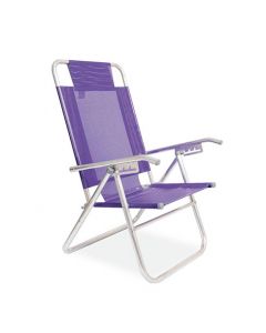 Reposera Playera Alta Descansar Art. 80017 Caño Aluminio 1" 5 Posiciones