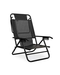 Reposera Playera Descansar Art. 80050 Caño Aluminio Negro 7/8"