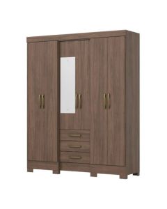 Placard Briz B23-130 Castaño 6Ptas C/Espejo