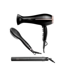 Combo Gama Plancha Elegance + Secador Bora + Mini Brush Innova Chia
