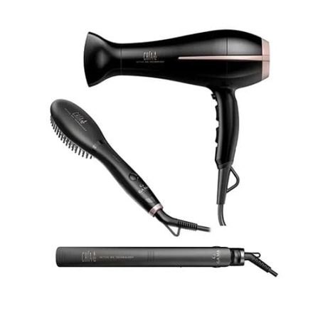 Combo Gama Plancha Elegance + Secador Bora + Mini Brush Innova Chia